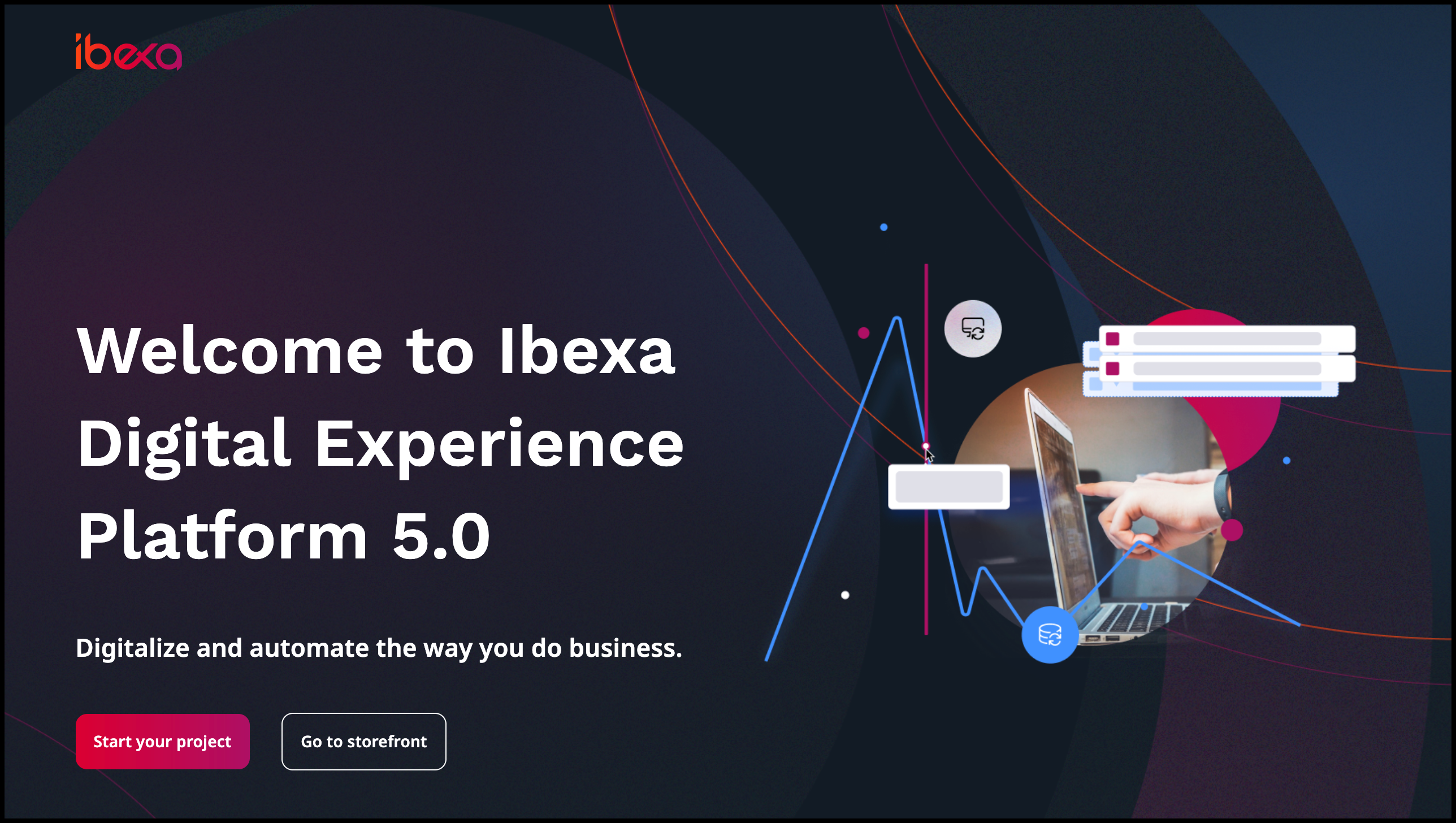 Front page after clean installation